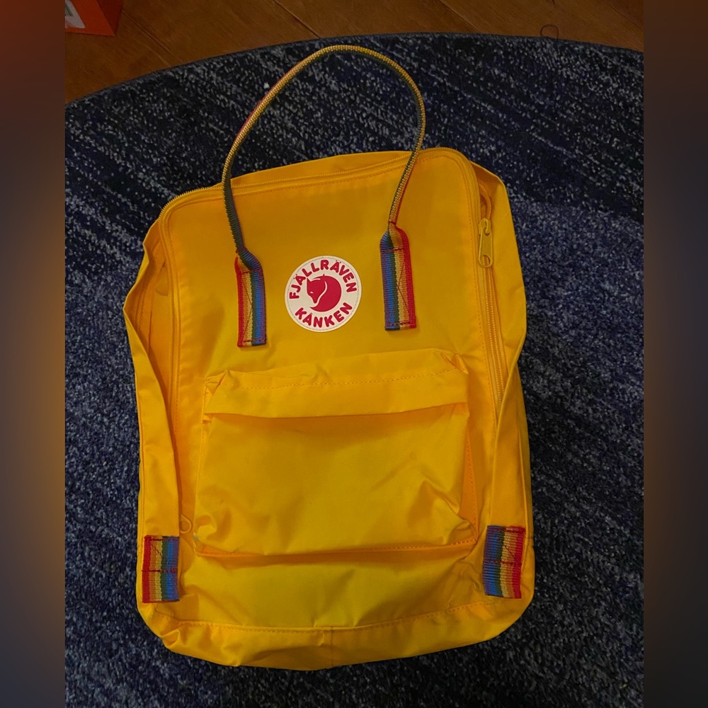 fjallraven rainbow backpack.